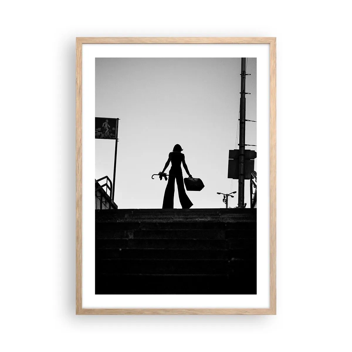 Een poster in een licht eiken lijst - Stedelijk dwalen - 50x70 cm