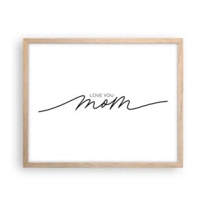 Een poster in een licht eiken lijst - Grote emotie - 50x40 cm