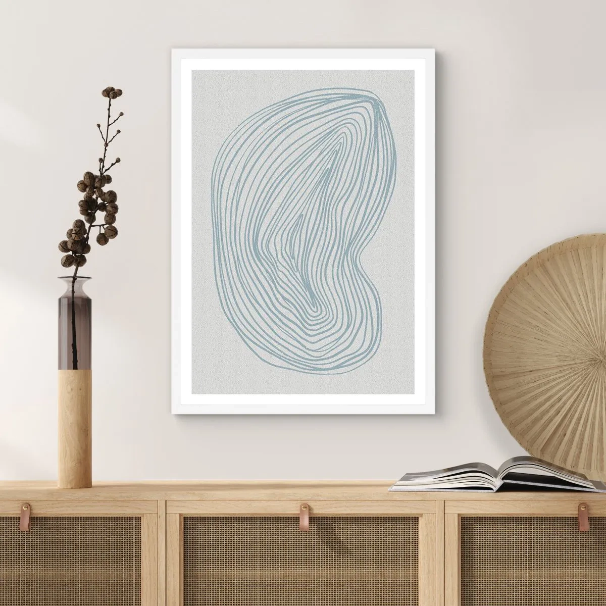 Poster in een witte lijst - De glimlach van één druppel - 70x100 cm