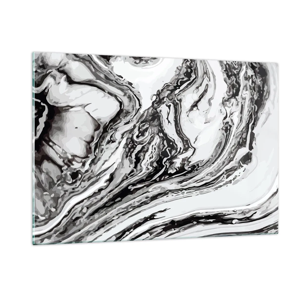 Schilderen op glas - In het begin was er chaos - 120x80 cm