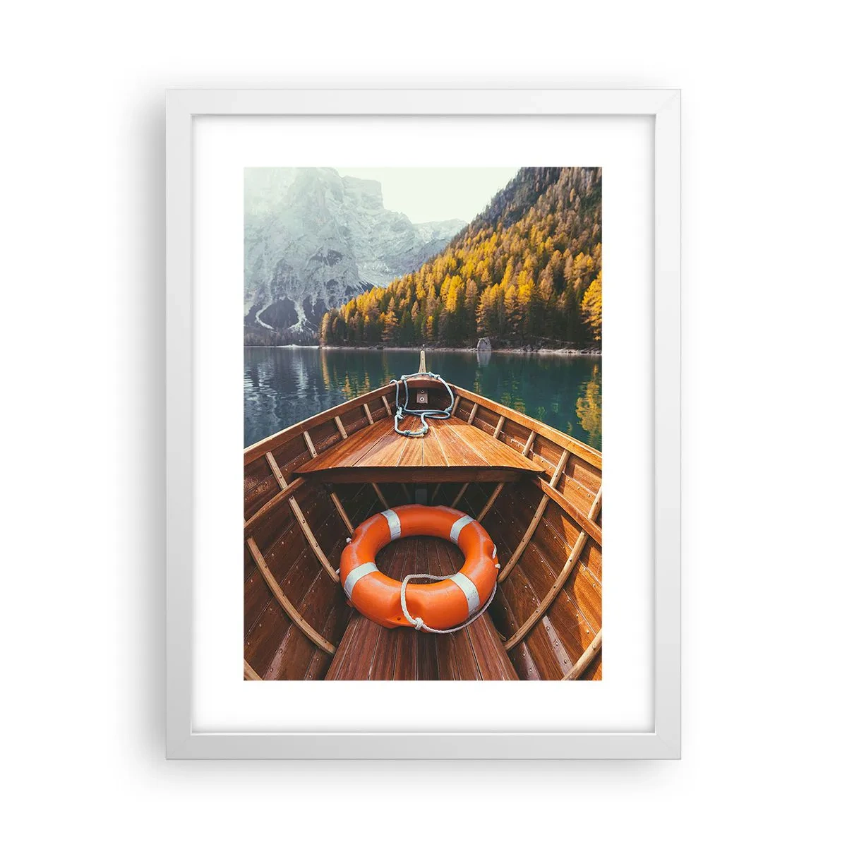 Poster in een witte lijst - Bergtocht - 30x40 cm