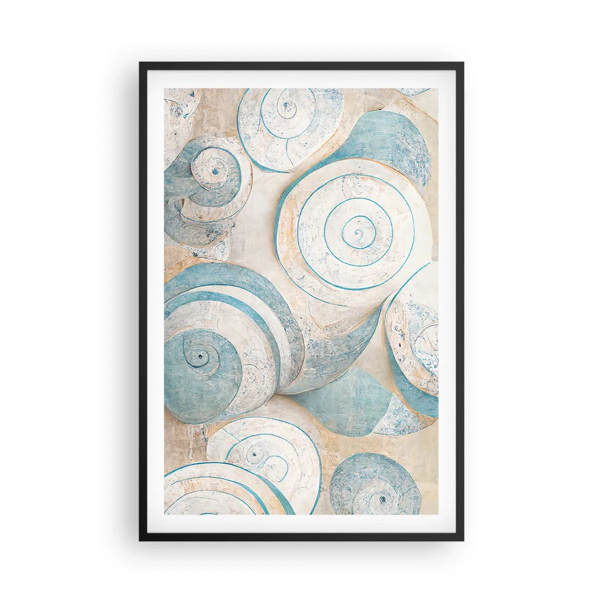 Poster in een zwarte lijst - Wat zit er in de schelp? - 61x91 cm