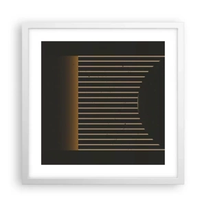 Poster in een witte lijst - Verken de duisternis - 40x40 cm