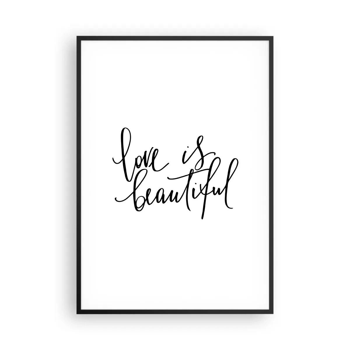 Poster in een zwarte lijst - Lees en herhaal - 70x100 cm