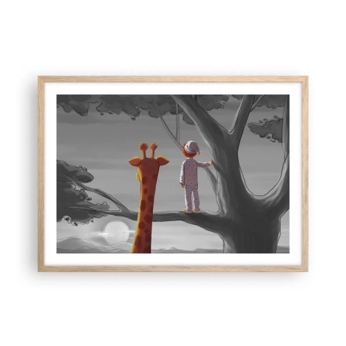 Een poster in een licht eiken lijst - Dit gebeurt echt - 70x50 cm