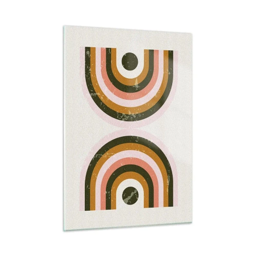 Schilderen op glas - Tweeling abstractie - 50x70 cm
