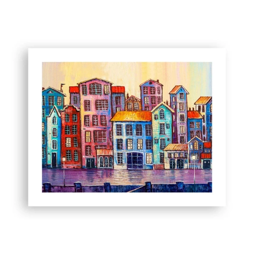 Poster - Een stad als uit een sprookje - 50x40 cm
