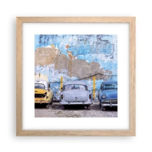 Een poster in een licht eiken lijst - Veteranenbijeenkomst - 30x30 cm