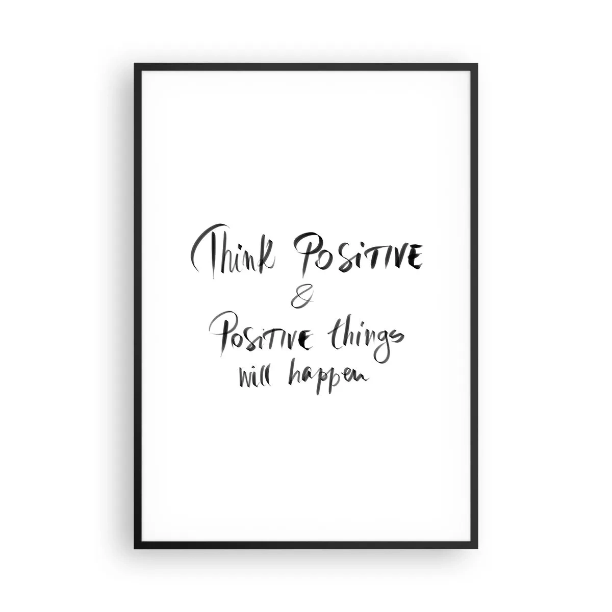 Poster in een zwarte lijst - Hoe leef je het leven? - 70x100 cm