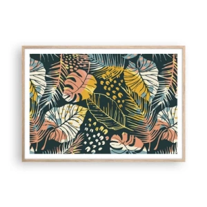 Een poster in een licht eiken lijst - Lommerrijke fantasie - 100x70 cm