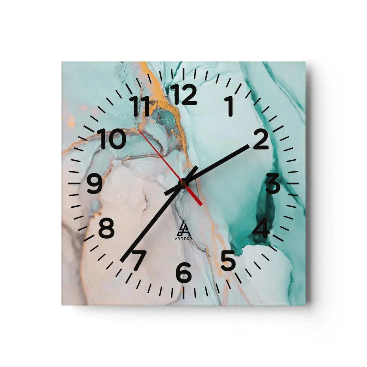 Wandklok - Klok - Een dans van vormen en kleuren - 40x40 cm