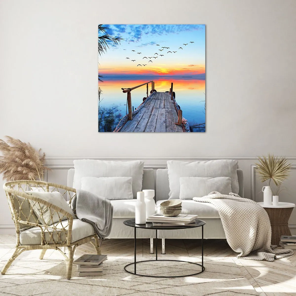 Schilderen op glas - Het is tijd om terug te gaan... - 70x70 cm