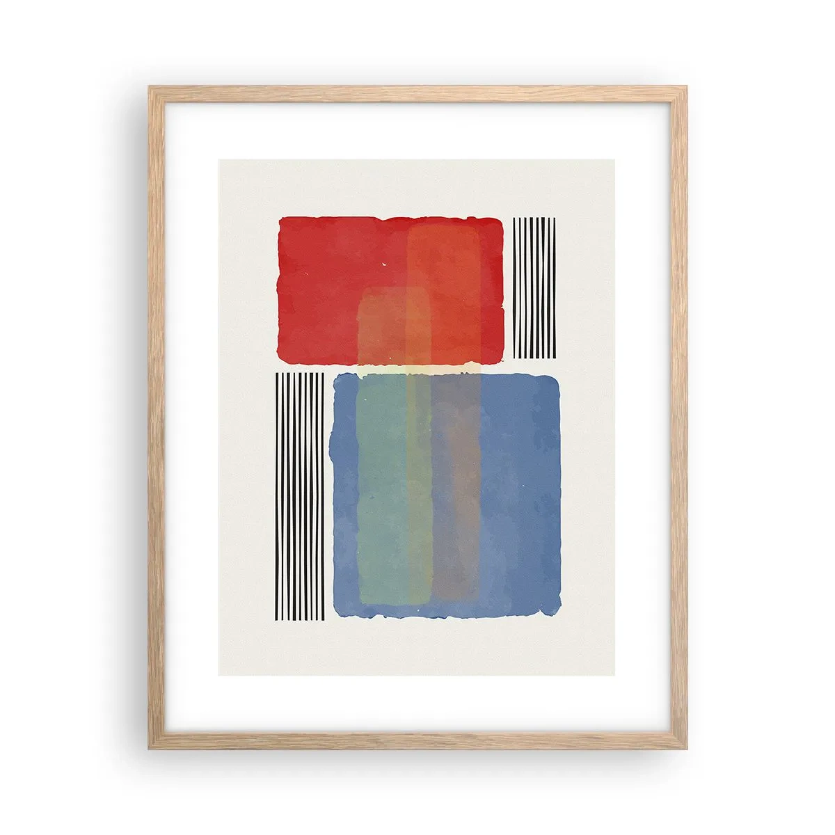 Een poster in een licht eiken lijst - De geest en de letter van de geometrie - 40x50 cm