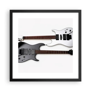 Poster in een zwarte lijst - Harmonie van vormen - 40x40 cm