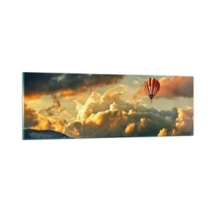 Schilderen op glas - Ik vlieg omdat ik dat wil - 90x30 cm