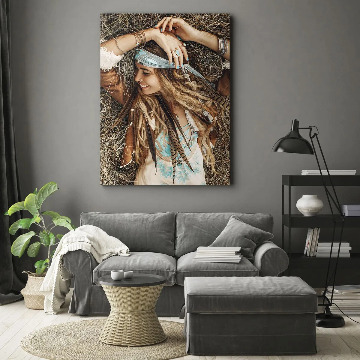 Schilderen op canvas - Op weg naar de zomer van de liefde - 50x70 cm