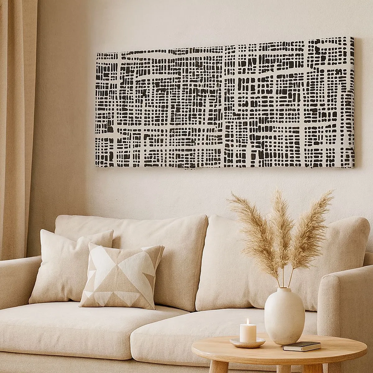 Schilderen op canvas - Geweven compositie - 100x40 cm