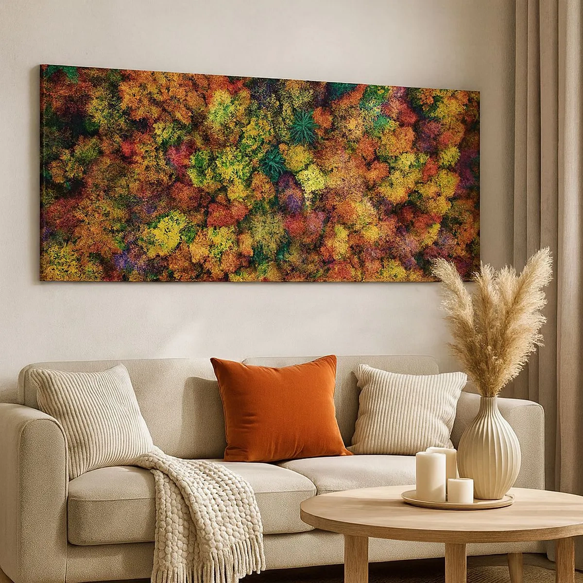 Schilderen op canvas - Boeket herfstbomen - 100x40 cm