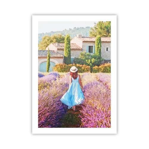 Poster - Lavendel meisje - 50x70 cm