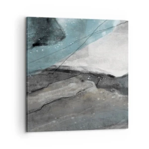 Schilderen op canvas - Abstractie: rotsen en ijs - 60x60 cm