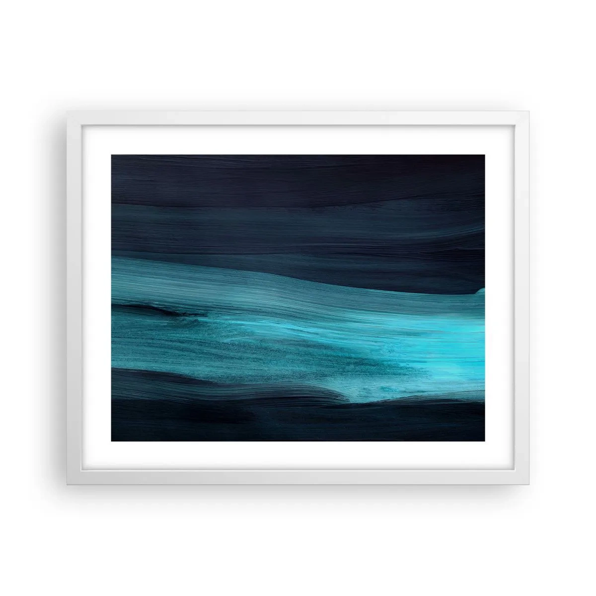 Poster in een witte lijst - Ga met de stroom mee - 50x40 cm