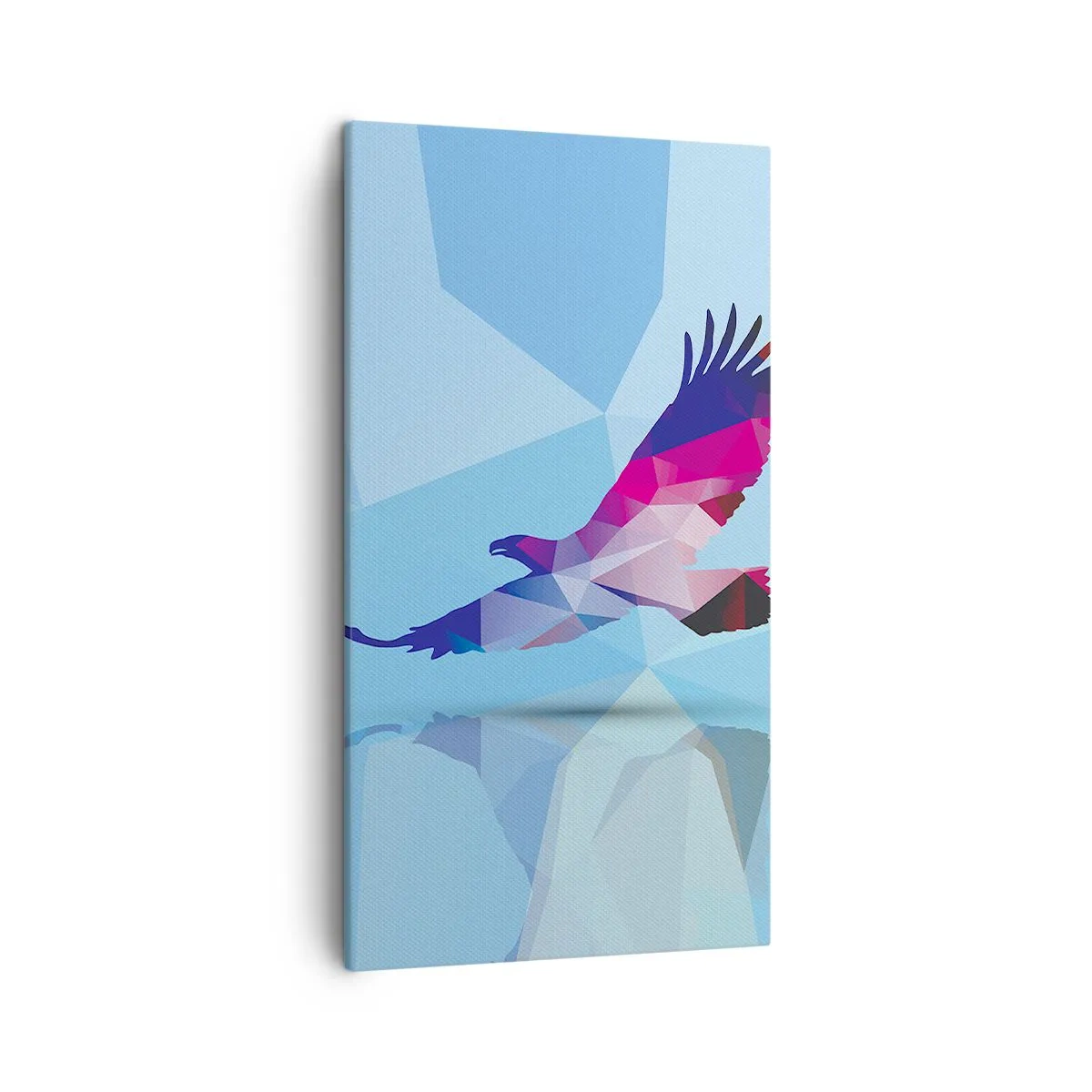 Schilderen op canvas - Adelaar in een lila kristal - 45x80 cm