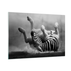 Schilderen op glas - Niet alleen het paard zou lachen - 100x70 cm