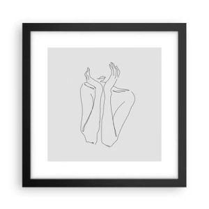 Poster in een zwarte lijst - Waar meisjes van dromen - 30x30 cm