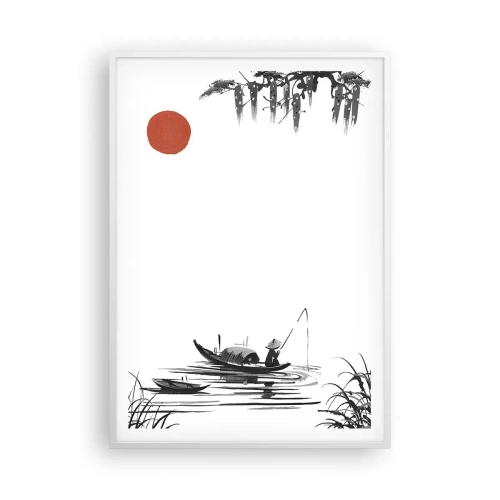 Poster in een witte lijst - Aziatische middag - 70x100 cm