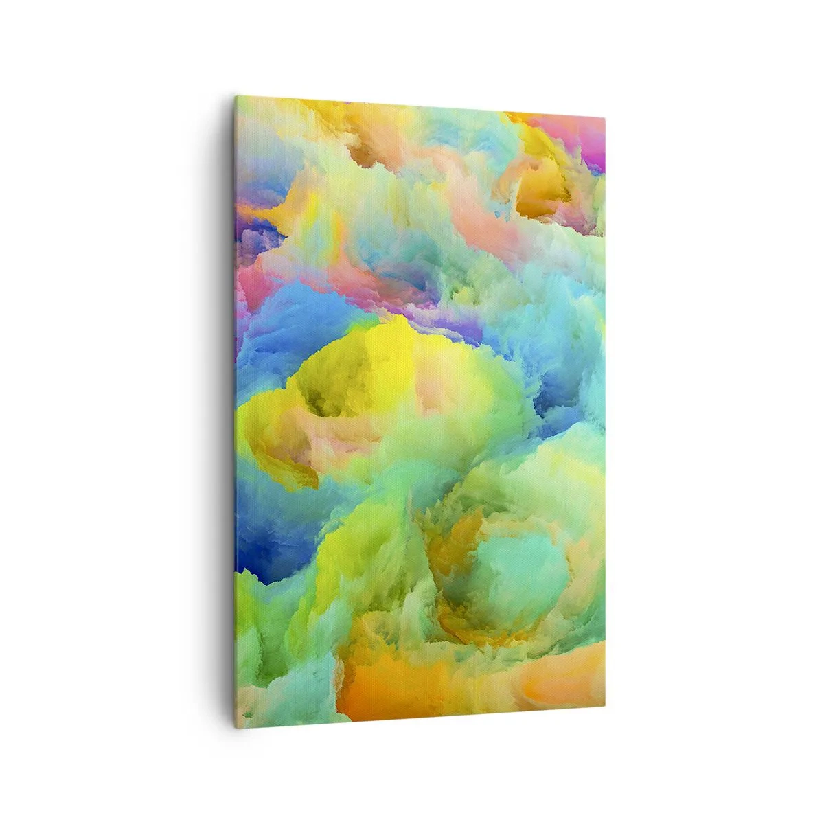 Schilderen op canvas - Regenboog dons - 80x120 cm