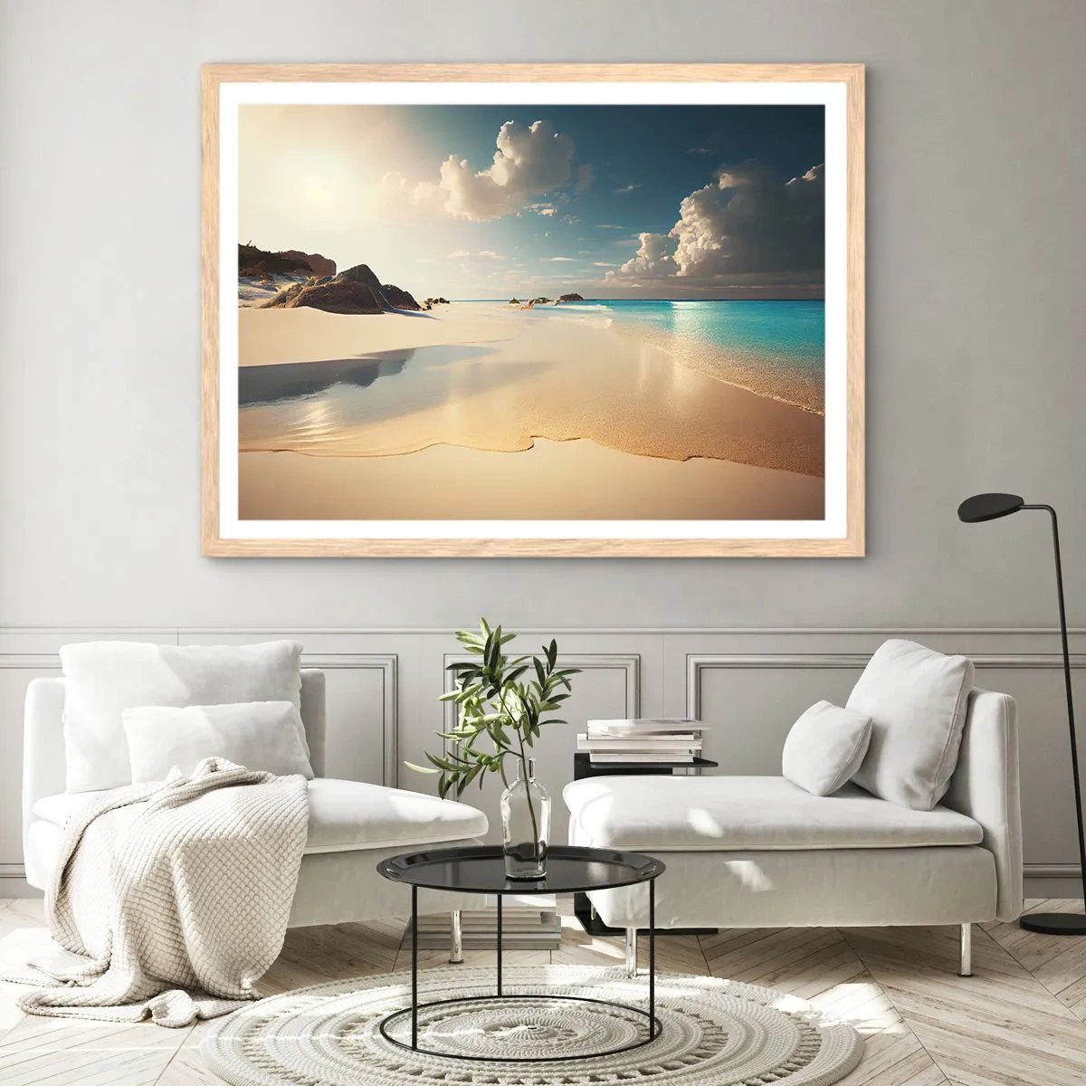 Een poster in een licht eiken lijst - Een droomdag - 70x50 cm