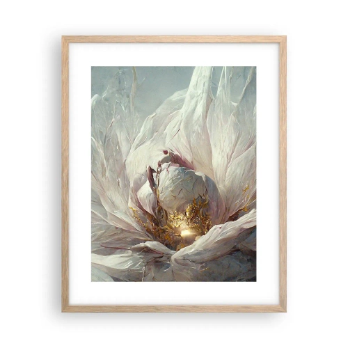 Een poster in een licht eiken lijst - Hij bloeit eens in de honderd jaar - 40x50 cm