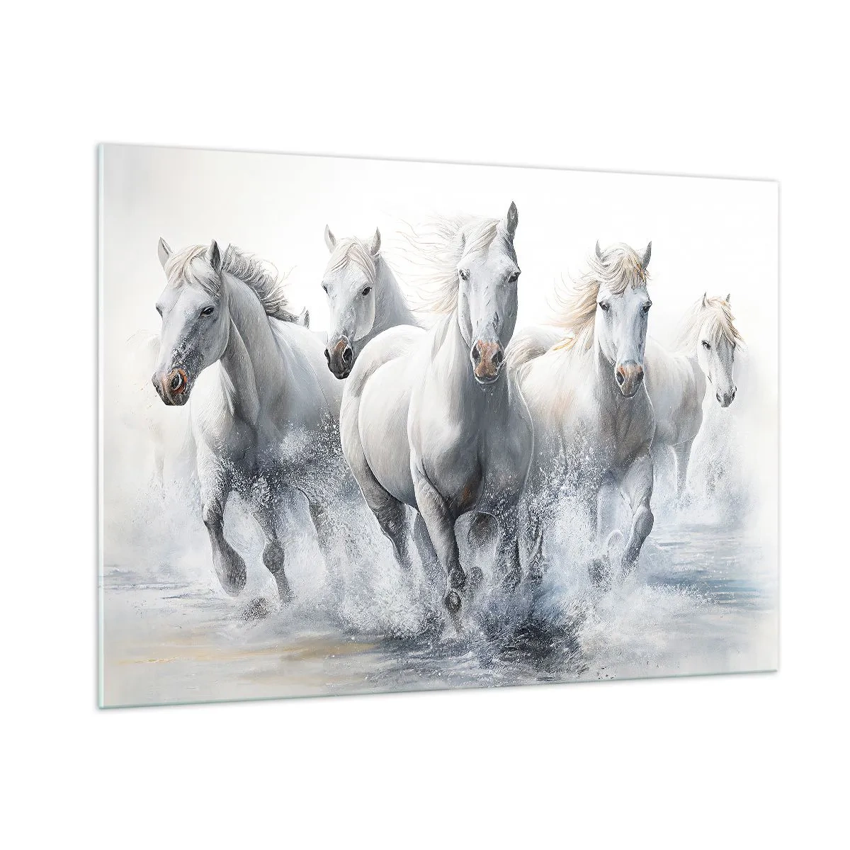 Schilderen op glas - Witte magie - 100x70 cm