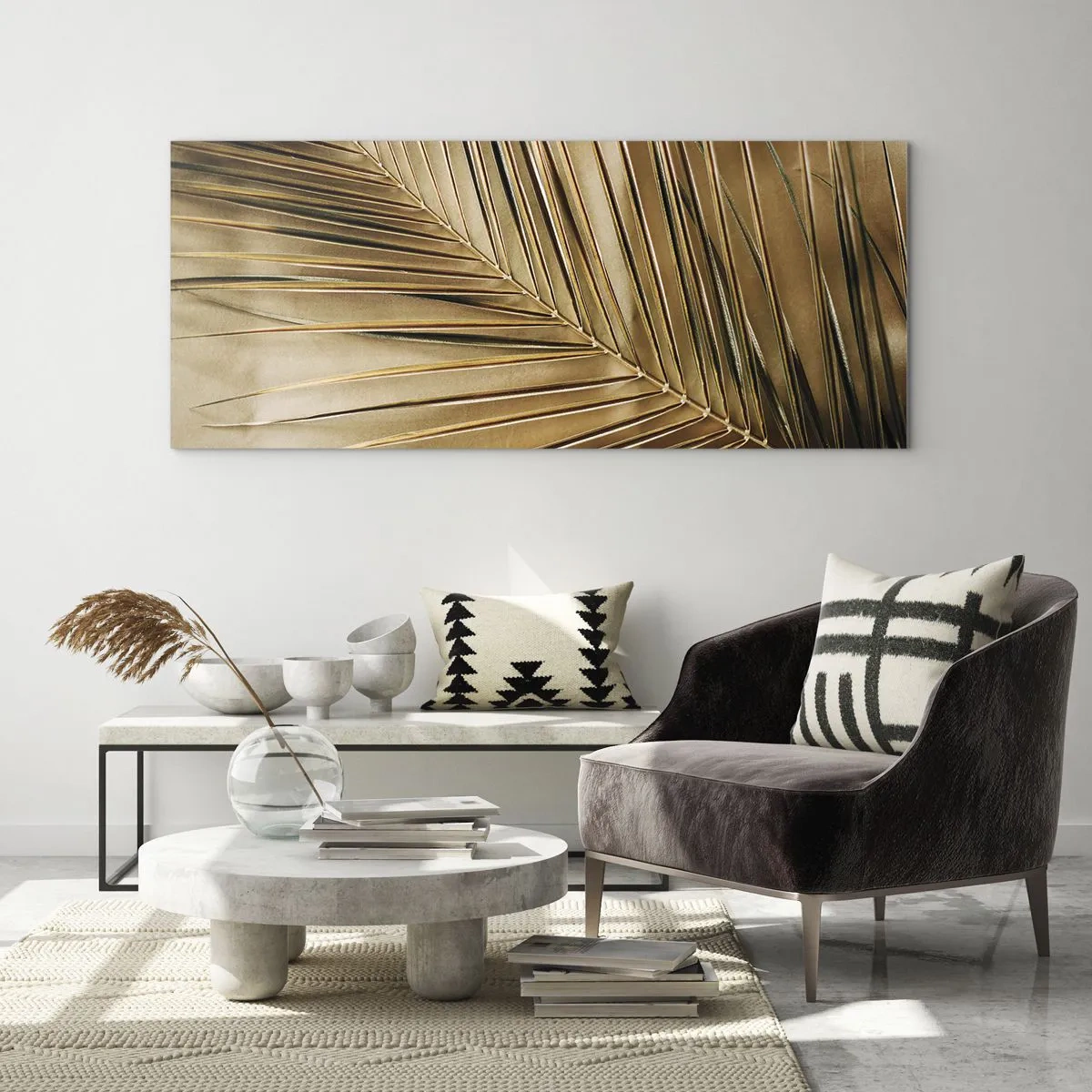 Schilderen op glas - Natuurlijke zuilengalerij - 120x50 cm
