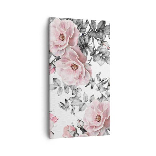 Schilderen op canvas - Verdwalen in de bloemen van de rozen - 45x80 cm