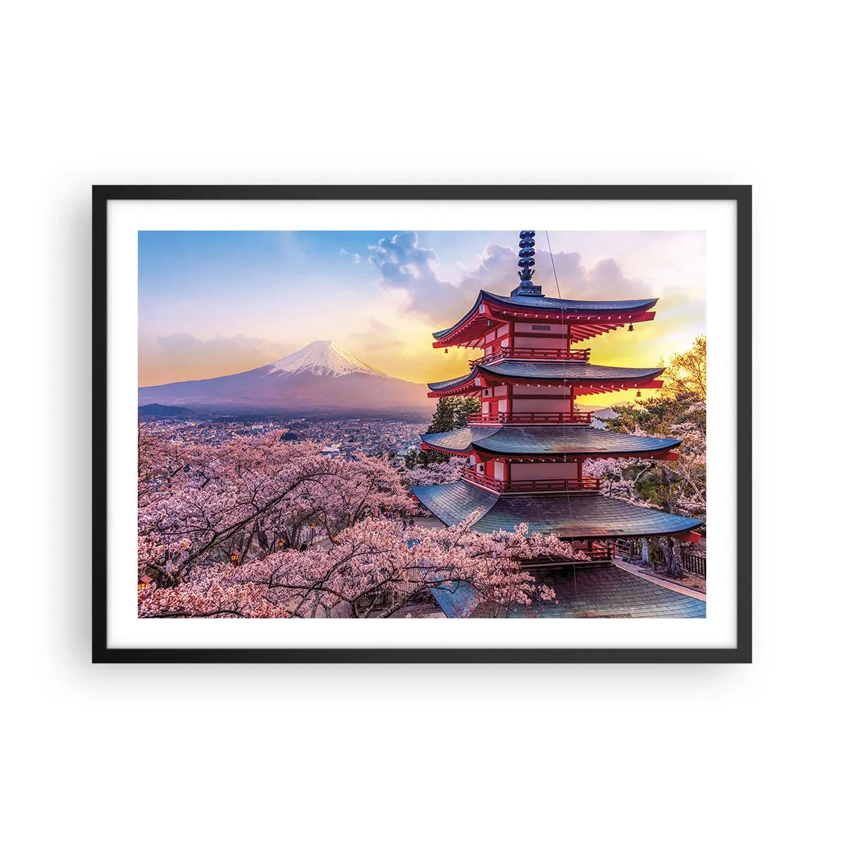 Poster in een zwarte lijst - De essentie van de Japanse geest - 70x50 cm