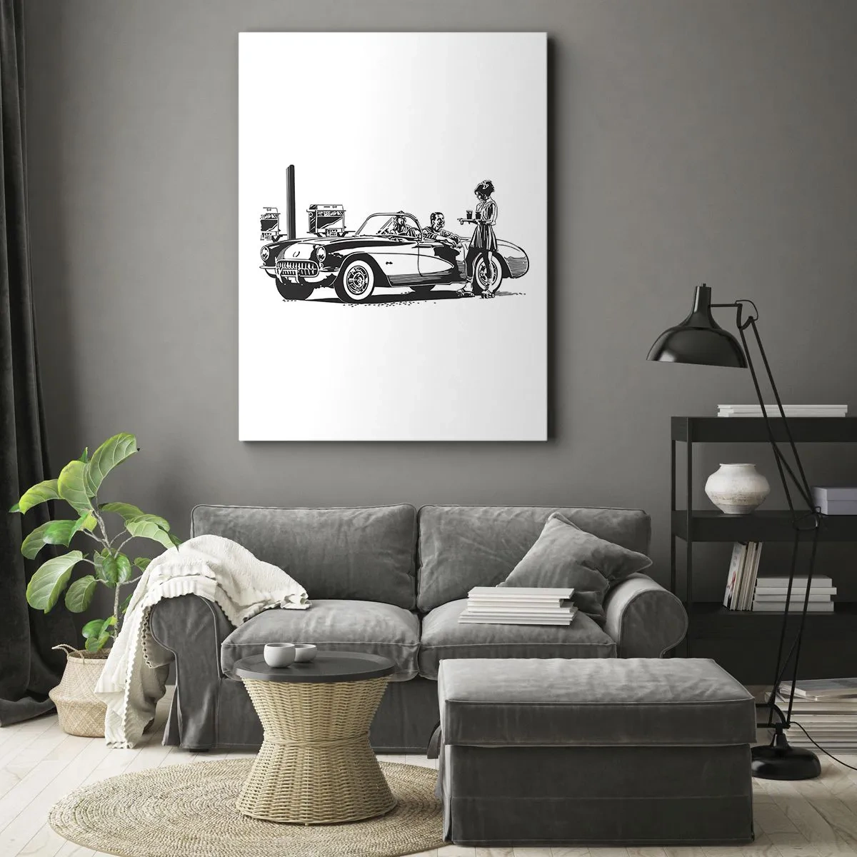 Schilderen op canvas - 60e - zorgeloos Amerika - 50x70 cm