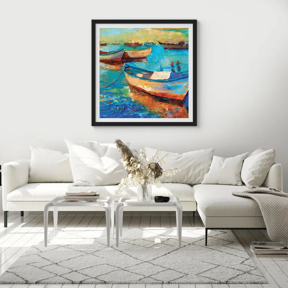 Poster in een zwarte lijst - In de zuidelijke baai - 50x50 cm