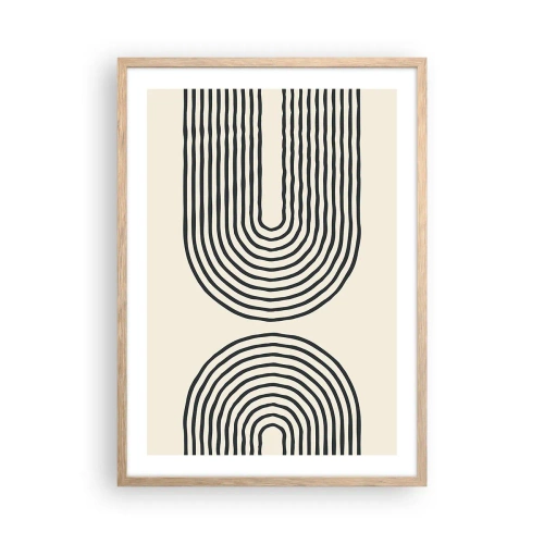 Een poster in een licht eiken lijst - In een ogenblik ... - 50x70 cm