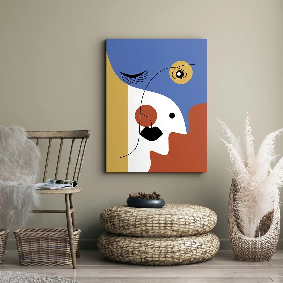 Schilderen op canvas - Gedeconstrueerd portret - 50x70 cm