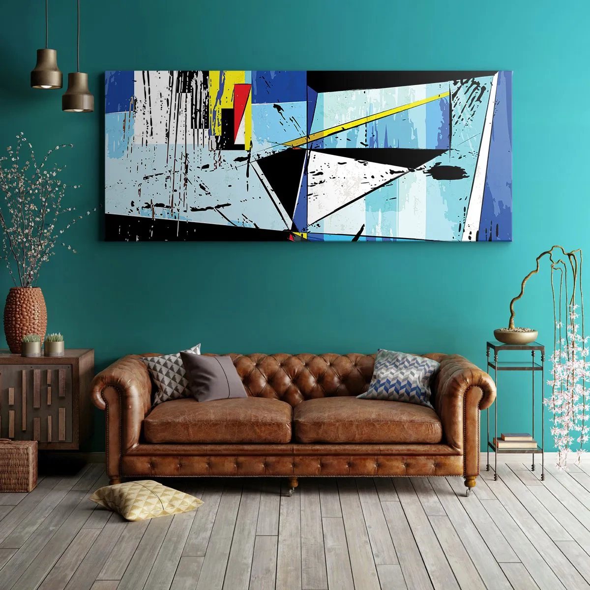 Schilderen op canvas - Bekijk de wereld vanuit een bepaalde hoek... - 140x50 cm