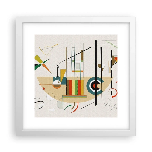 Poster in een witte lijst - En de wereld lacht - 30x30 cm