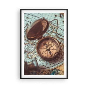 Poster in een zwarte lijst - Voor de avonturier - 61x91 cm