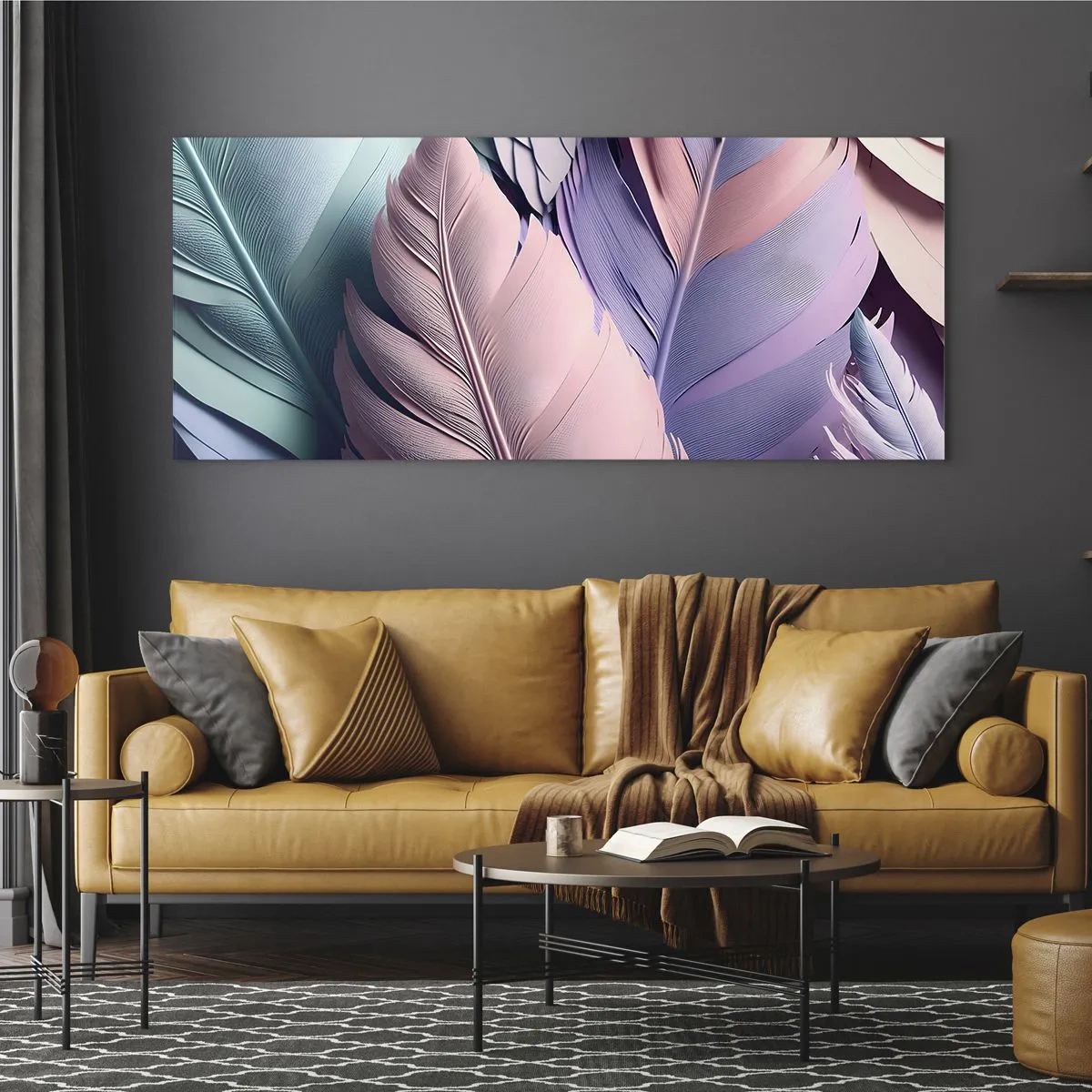 Schilderen op glas - Vogel chique - 90x30 cm