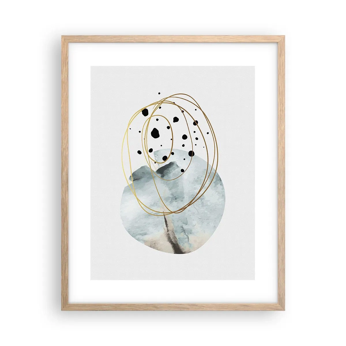 Een poster in een licht eiken lijst - Omarmd door de ruimte - 40x50 cm