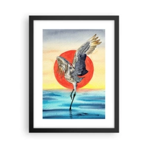 Poster in een zwarte lijst - Het is tijd om terug te gaan - 30x40 cm