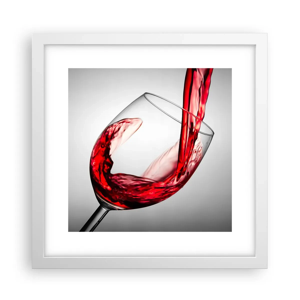 Poster in een witte lijst - Kleur - beweging - geluid - 30x30 cm