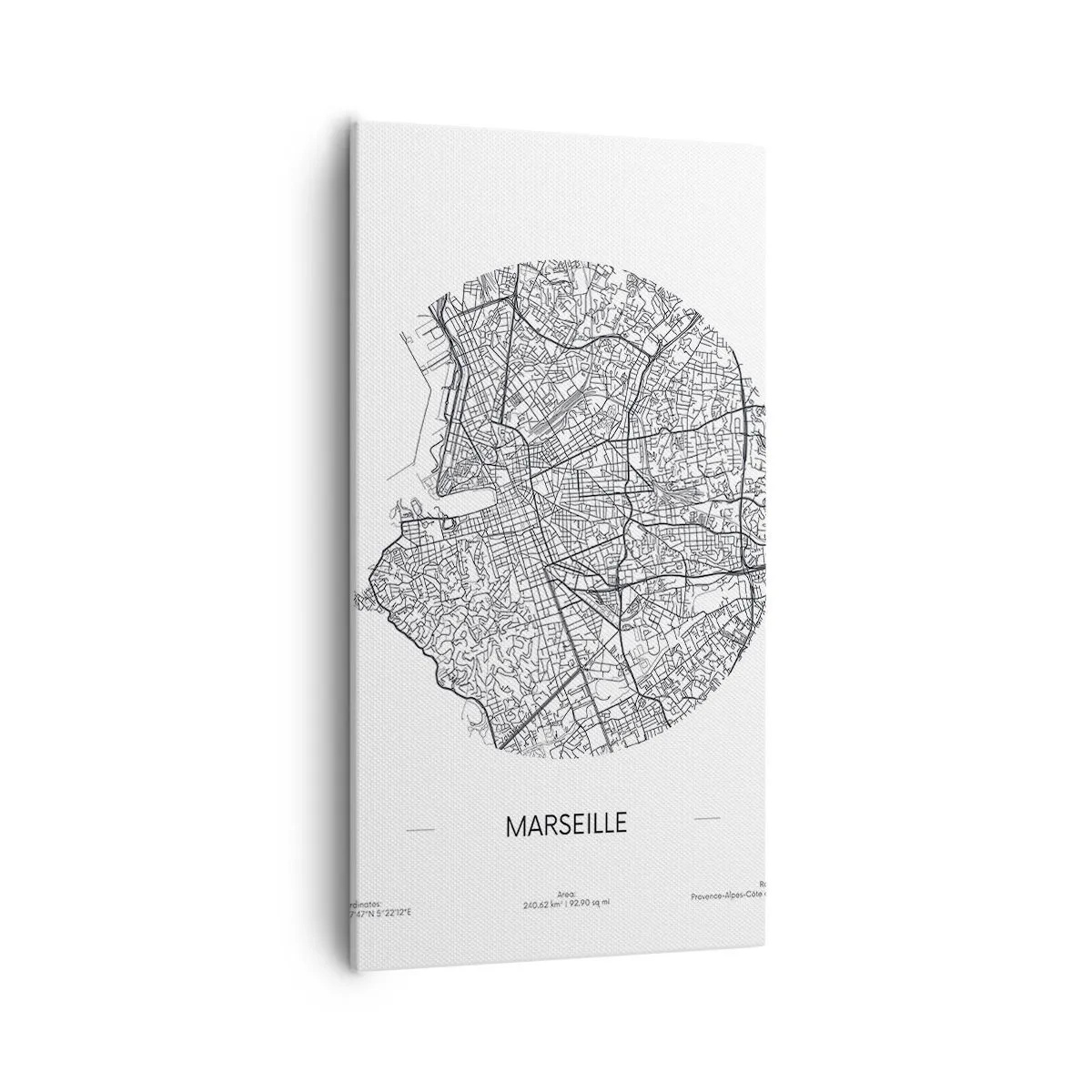 Schilderen op canvas - Anatomie van Marseille - 55x100 cm