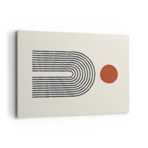 Schilderen op canvas - Magnetisme van vormen en kleuren - 100x70 cm