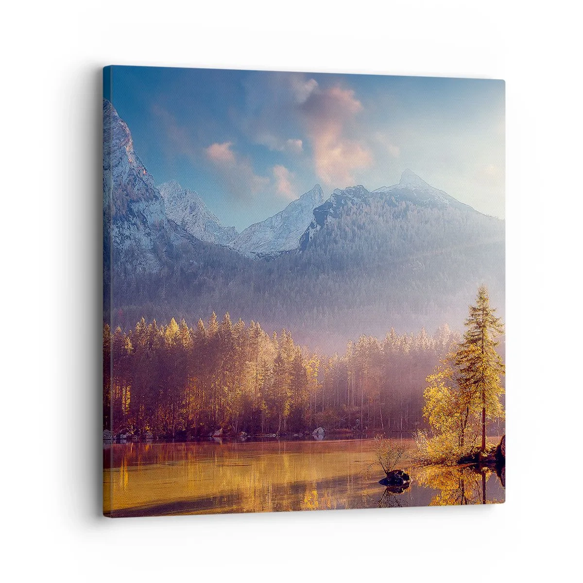 Schilderen op canvas - In bergen en dalen - 30x30 cm